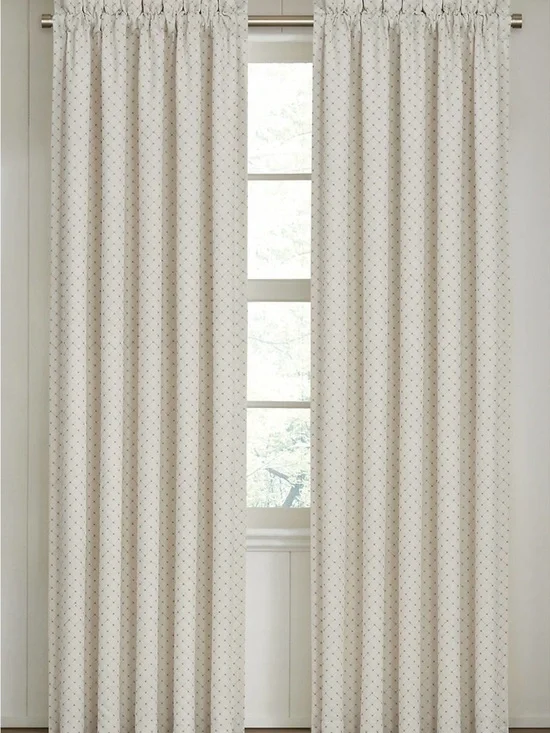 J Queen New York Garden View Curtain Panel - Cream