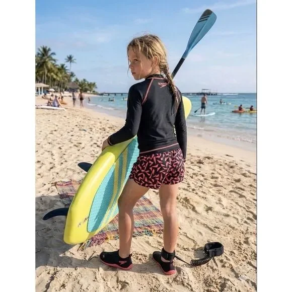 Speedo Kids 3 Surfwalker Pro 2.0 Black Orange Pink Water Shoes