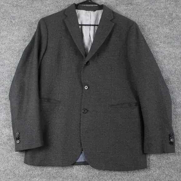 Banana Republic Blazer Mens 40S Tailored Fit Twill Gray Wool Sport Coat Business