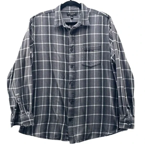 Banana Republic Flannel Shirt‎ Gray XL