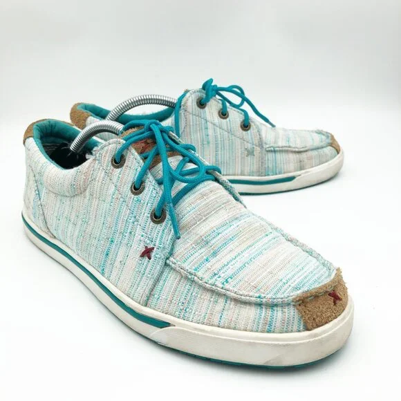 TWISTED X Sneakers Womens 7.5 Hooey Loper Shoes Blue Multicolored Western