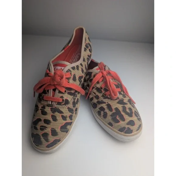 Keds Champion Leopard Print Canvas Sneakers Women's Size 6