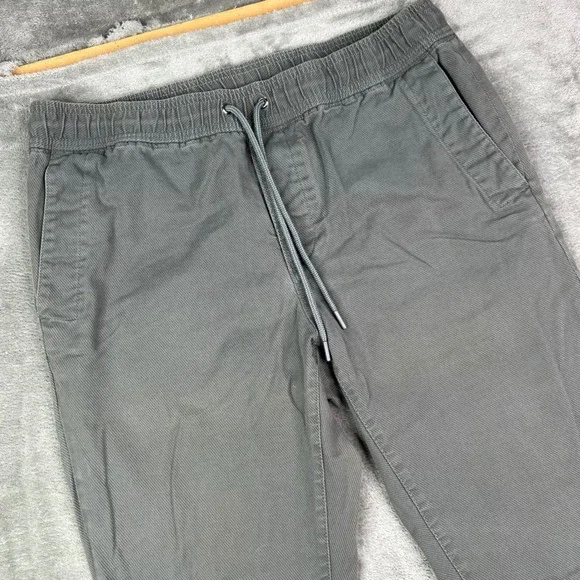 Banana Republic Aiden Fit Joggers Mens 33x32 Fit 33x30 Grey Cotton Twill Cuffed