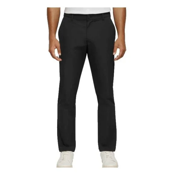 NEW Banana Republic Men's 40x32 Flat Front Pants Black Polyester G1366