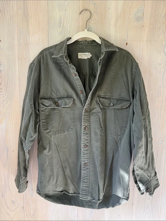 Vintage Banana Republic Safari Army Green Shirt Size S