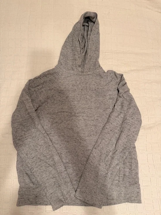 Banana Republic Light Gray Knit Sweater Hoodie