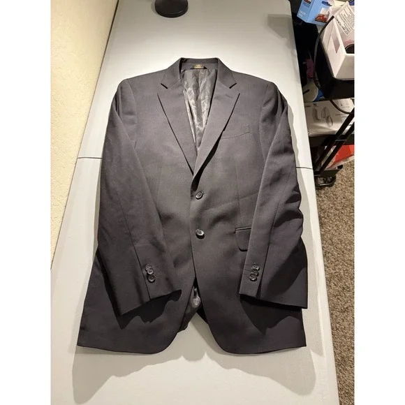 Banana Republic Blazer 38R Black Wool Modern Fit Cerruti Fabric Sport Coat Mens‎