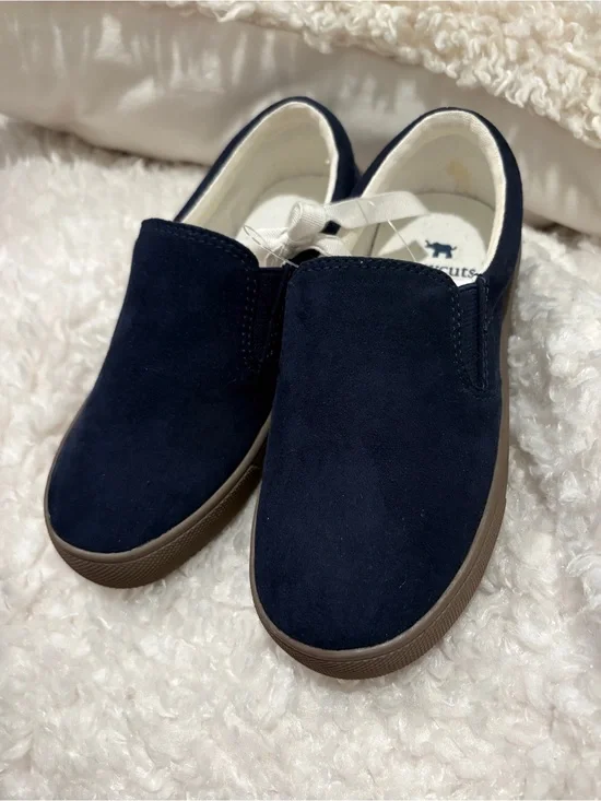 Navy Slip-On Suede Kids Sneakers from J. Crew