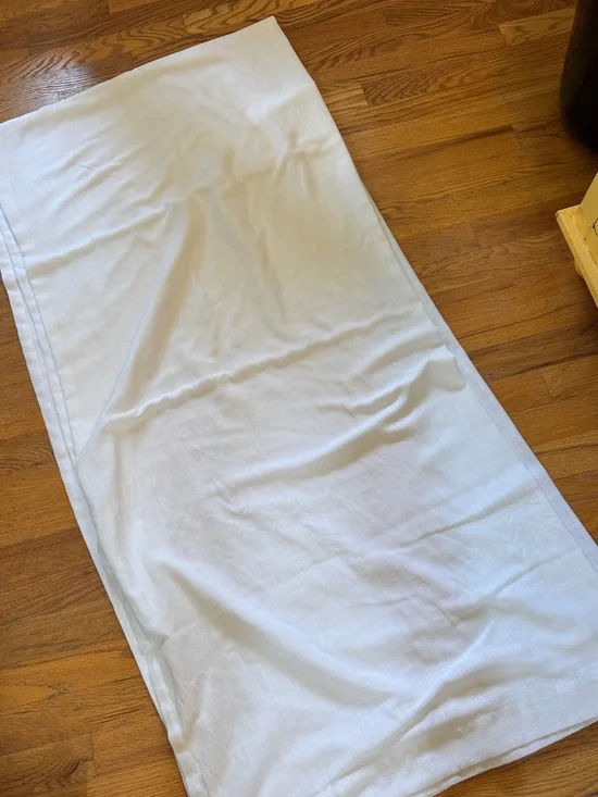 Sheer White Window Curtains - 104 x 100, 2 panels.