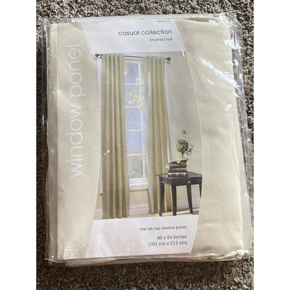 Target Home Casual Collection Brushed Twill Tab Top Window‎ Panel Cream 40x84