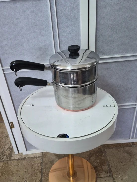 COPY - COPY - Vintage Revere Ware 3 Qt Copper Bottom Pot and Steamer Set