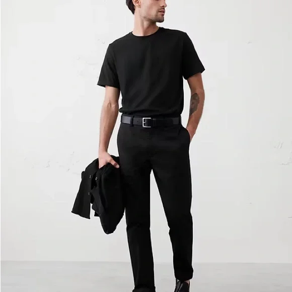 BANANA REPUBLIC MIDWEIGHT COTTON T-SHIRT BLACK NWT SIZE‎ L