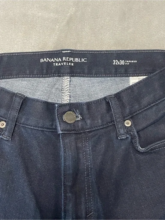 Banana Republic Traveler Tapered Jeans - Dark Blue