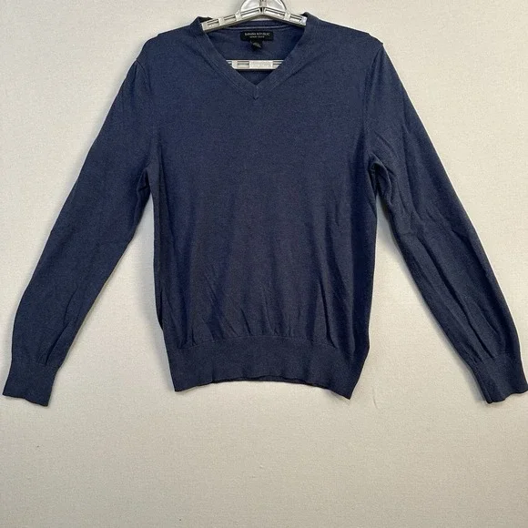 Banana Republic Luxury Blend‎ Men's Medium Silk Blend Blue Sweater V-Neck