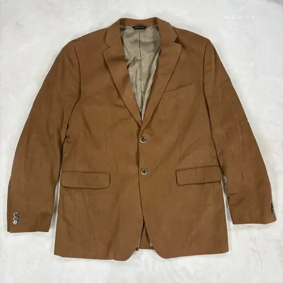 Banana Republic Tailored Fit Blazer Mens 40R Brown Tessuti Sondrio Cotton