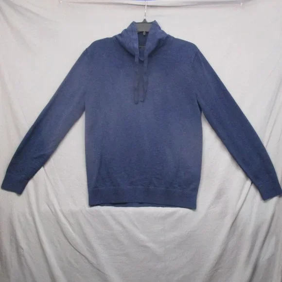 Banana Republic Long Sleeve Cowl Neck Shirt/Lightweight Sweater Blue Men Size  M