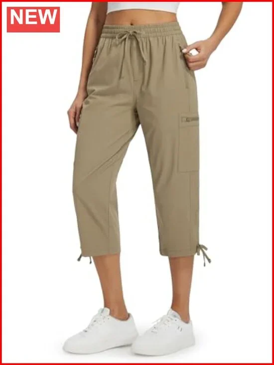 Women's Hiking Capri Pants Quick Dry Zipper Pockets