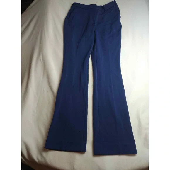 Royal Blue Flare Leg High Rise Dress Pants Trousers Womens Small 4-6