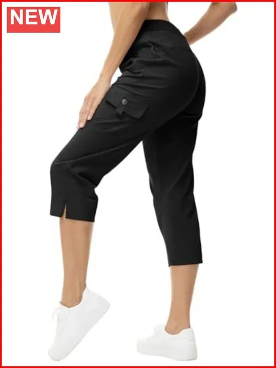 Cargo Capri Pants with Pockets Lightweight Quick Dry Hiking Joggers