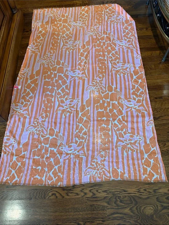 Lilly Pulitzer for Target Pink and Orange Printed Scarf or  Drapery Panel