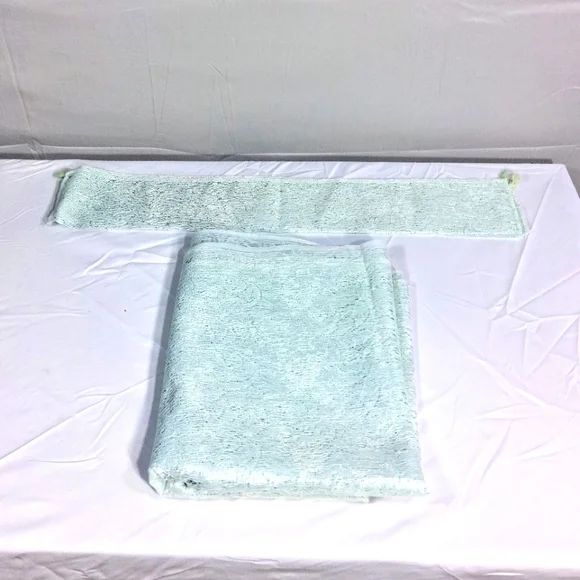 Rhinestone Sheer Lace Curtain Set 2 Curtains,2 Valances,2 Tiebacks Sizes Below