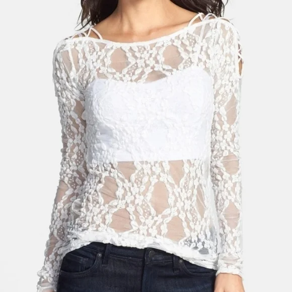 Intimately Free People Star Lace Sheer Top
