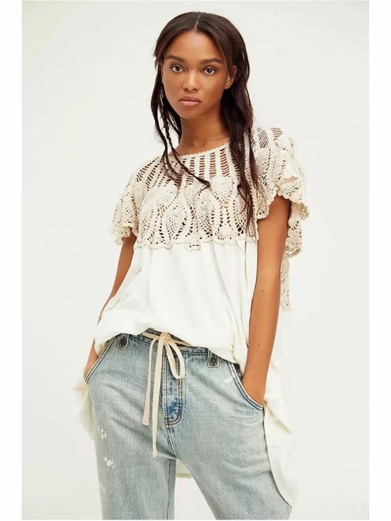 FREE PEOPLE Sweet Sun Oversized Tunic Top M