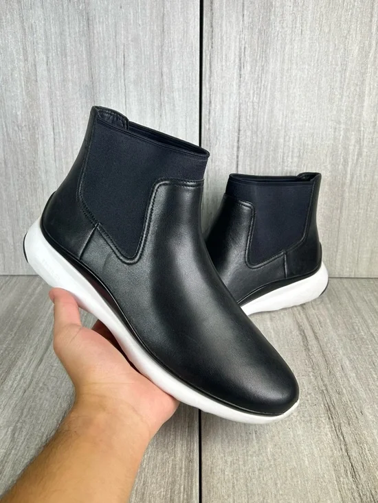 Cole Haan 3.ZeroGrand Chelsea Sneaker Boot Black Leather Slip-On Womens Size 8 B