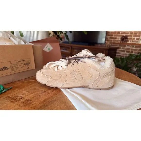 Luxury Inspired Suede Fur Lined Sneakers Unisex EU 39 , 41 High Comfort