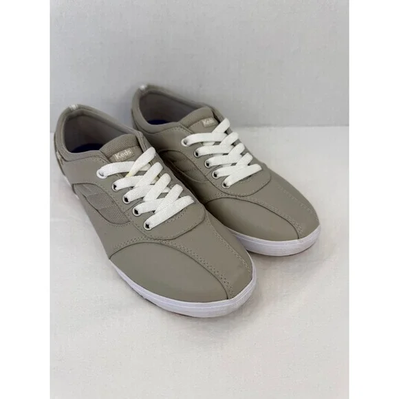 Keds Womens Low Top Sneakers Taupe Beige Mesh‎ Lace Up Ortholite Shoes Size 8.5