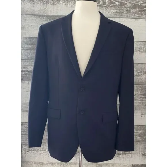 Banana Republic Navy Marzotto Slim Fit 44R Super 120s Wool Blazer Suit Jacket