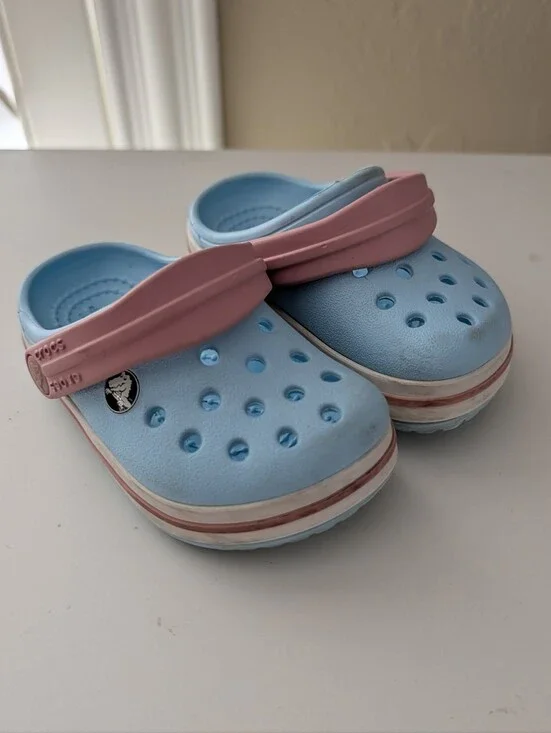 Crocs Crocband Light Blue and Pink