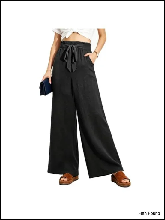High Waist Wide Leg Palazzo Pants with Pockets