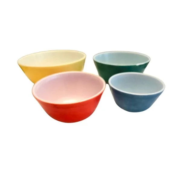 Vintage PYREX Nesting Mixing‎ Bowls Ovenware Primary Colors Made in USA