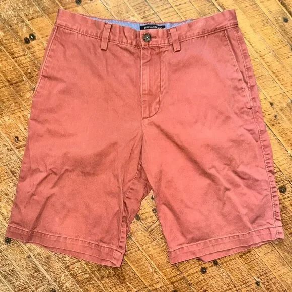 Banana Republic flat front rust Emerson 30 business casual shorts