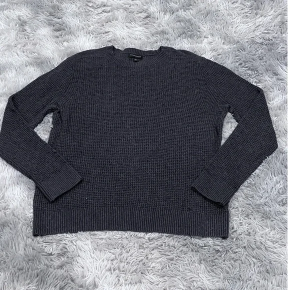 Banana Republic Men's Textured Knit Sweater Dark Gray Crew Neck Size XL‎