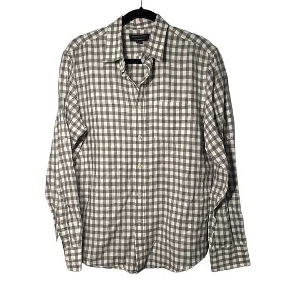 BANANA REPUBLIC Size S Standard Fit Linen Button Down Shirt
