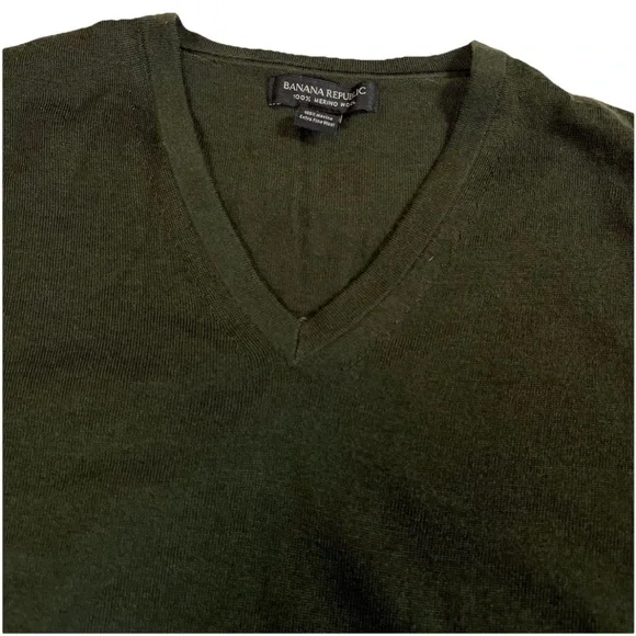 Banana Republic Men’s Wool Knit Sweater Layering Piece Preppy Minimalist Size‎ L