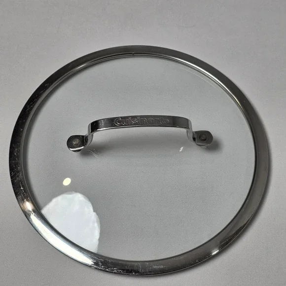 Cuisinart Cookware Lid 9in Clear Tempered Glass Stainless Steel Rim