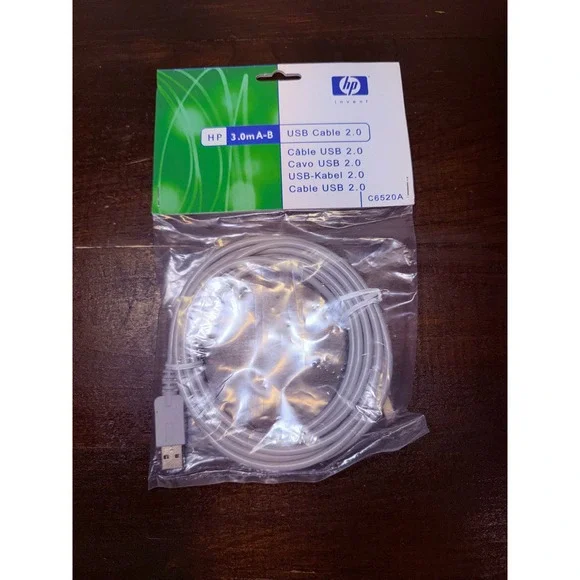 HP C6520A USB‎ 2.0 Cable A-B 3.0m Printer Scanner Cord New