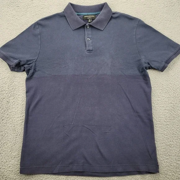 Banana Republic Shirt Mens Medium Blue Dress Polo‎ Short Sleeve Classiccore