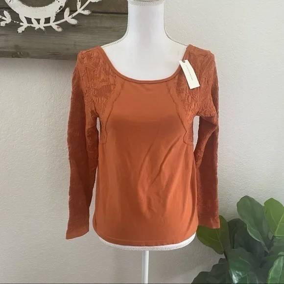 Anthropologie‎ seamless long sleeve layering top size L