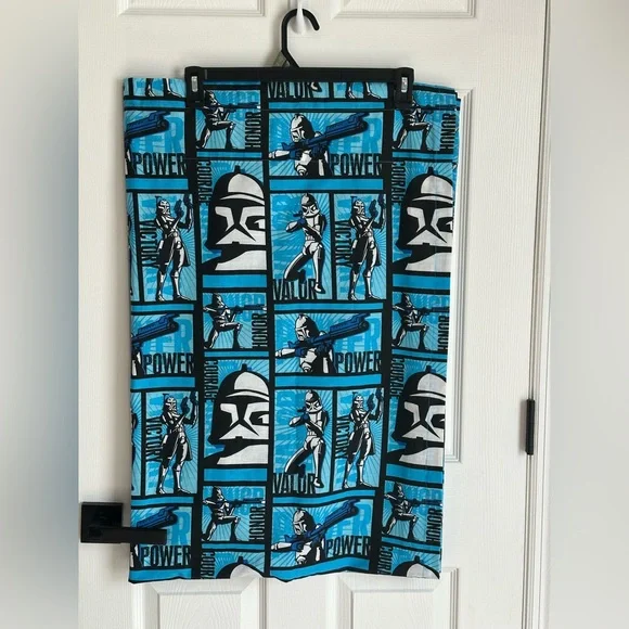 NWOT Star Wars Curtains Drapes 2 Panels Tiebacks StormTroopers print 42