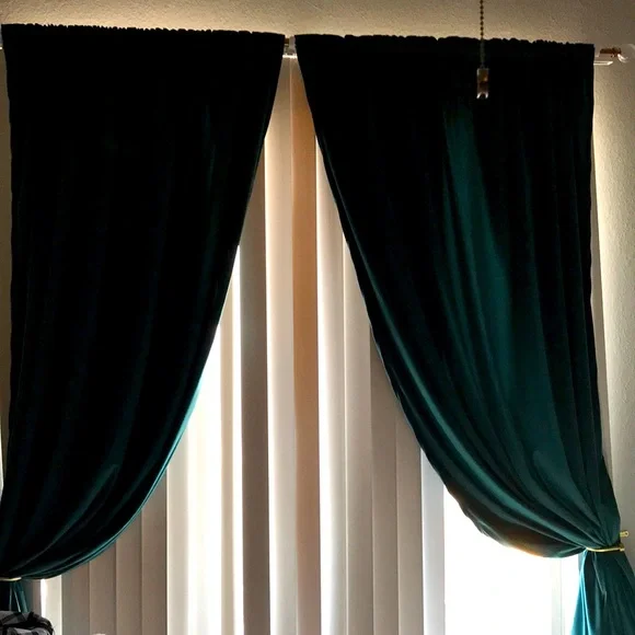 Teal Blockout Curtains Teal/Green Set Of 2 Panels CAN NOT BE BUNDLED FINAL SALE