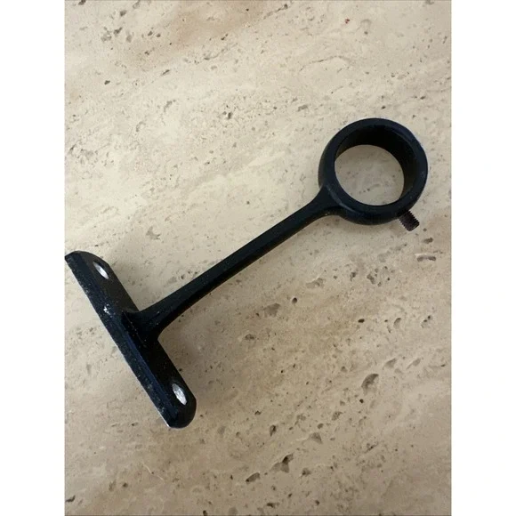 Curtain Rod Bracket, One Pc Faux Wood Color Aluminum Alloy Curtain Rod Holder
