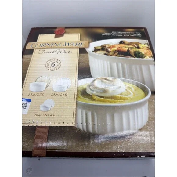 Corning Ware French White 6 Piece Set- Brand New In Box