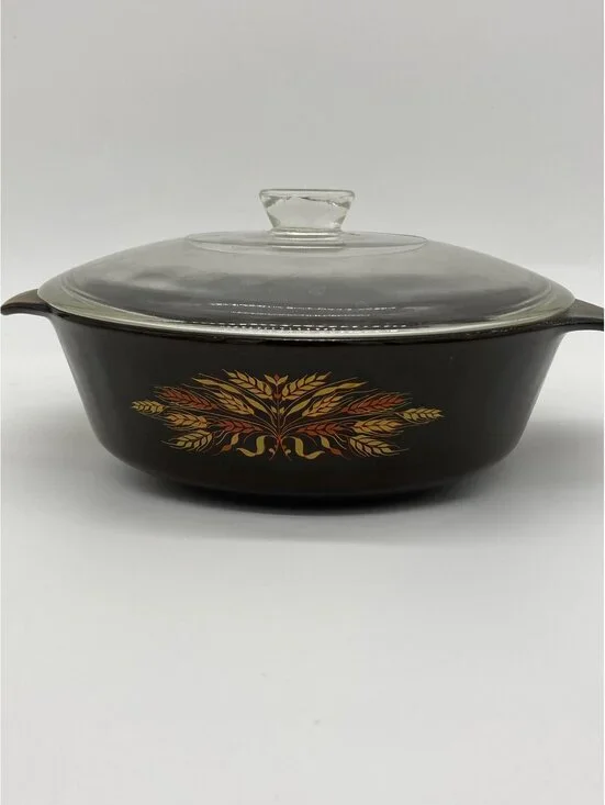 Vintage anchor fire king wheat dish