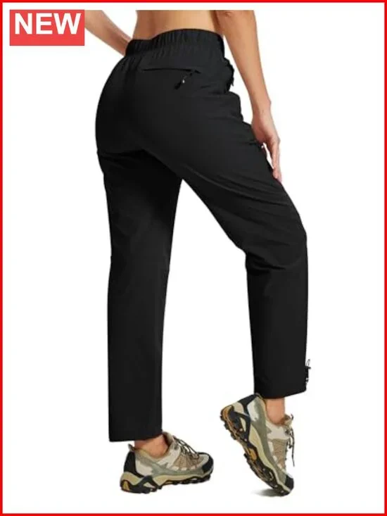 Women's Hiking Cargo Pants Lightweight Quick Dry Water Resistant with Zipper