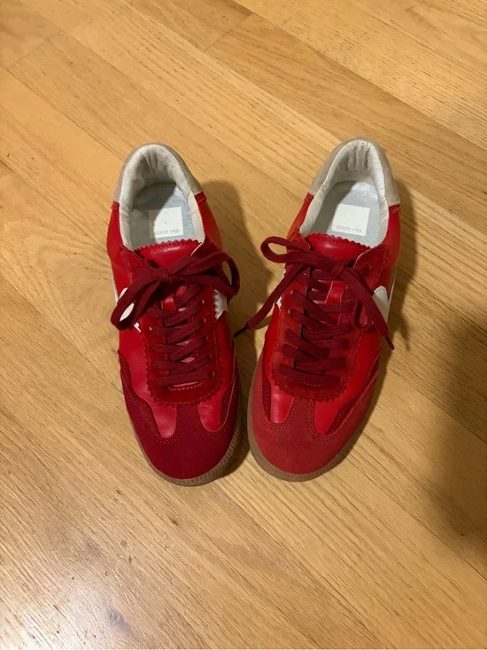 Dolce Vita Notice Sneakers in Crimson Suede