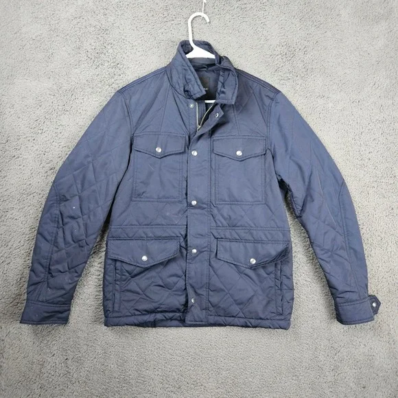 Banana Republic Mens Navy Blue Quilted Field Jacket Size M 673179-00 FA15